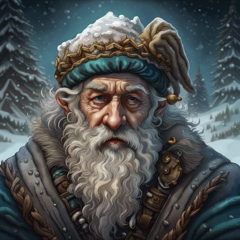 Grizzled Winter Snow Gnome