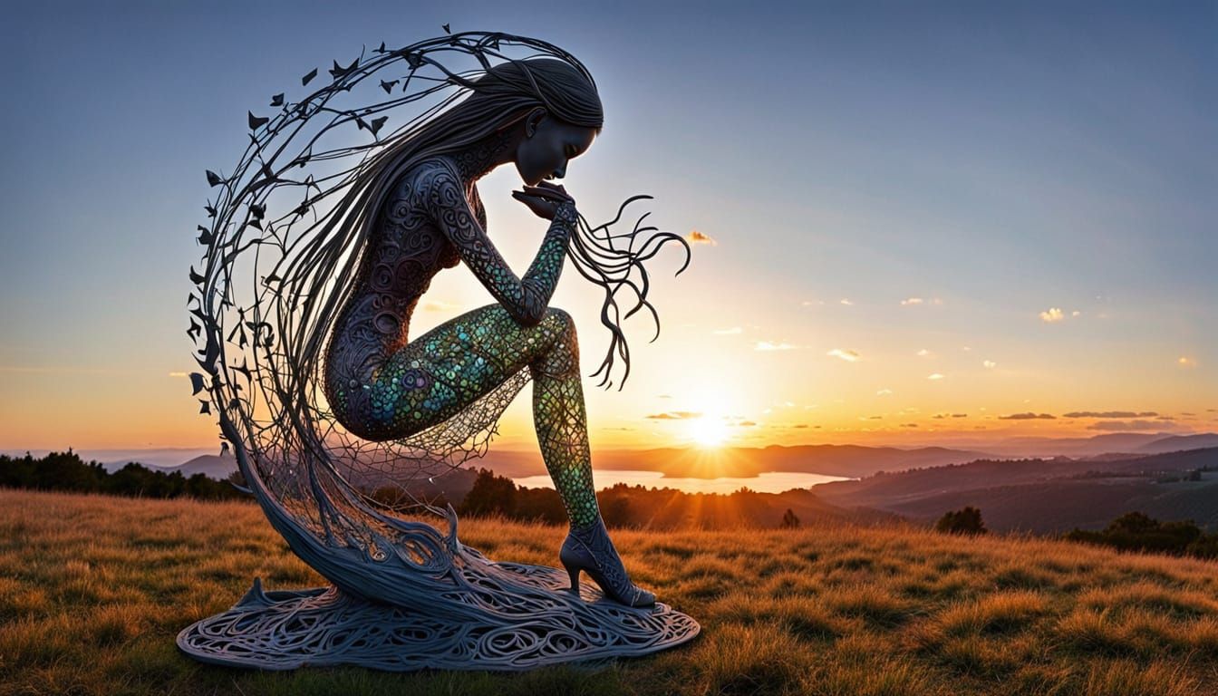 Surreal Fragmented Sculpture in Bio Art Style