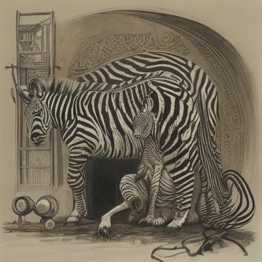 Surreal Zebra-Phone-Grinder Pet Inspired by Masters