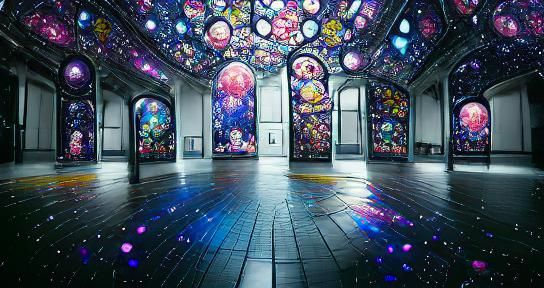 Colorful Galactic Star Pathway in Surreal Style