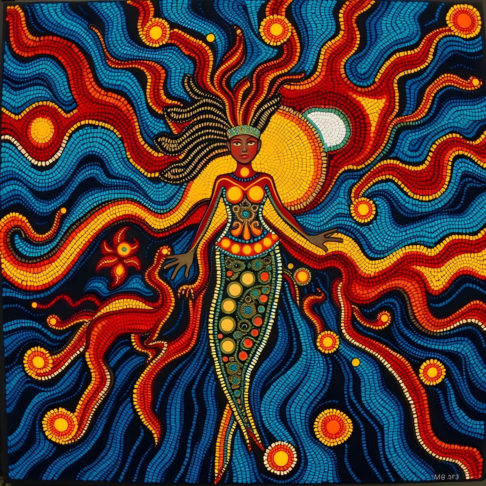 Colored Bead Wandjina