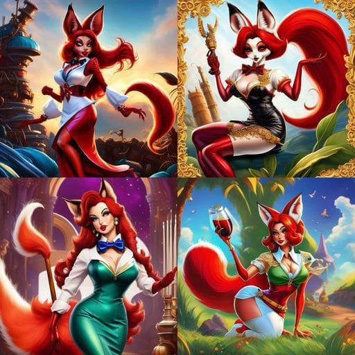 Jessica Rabbit Pin-Up with Fox Features