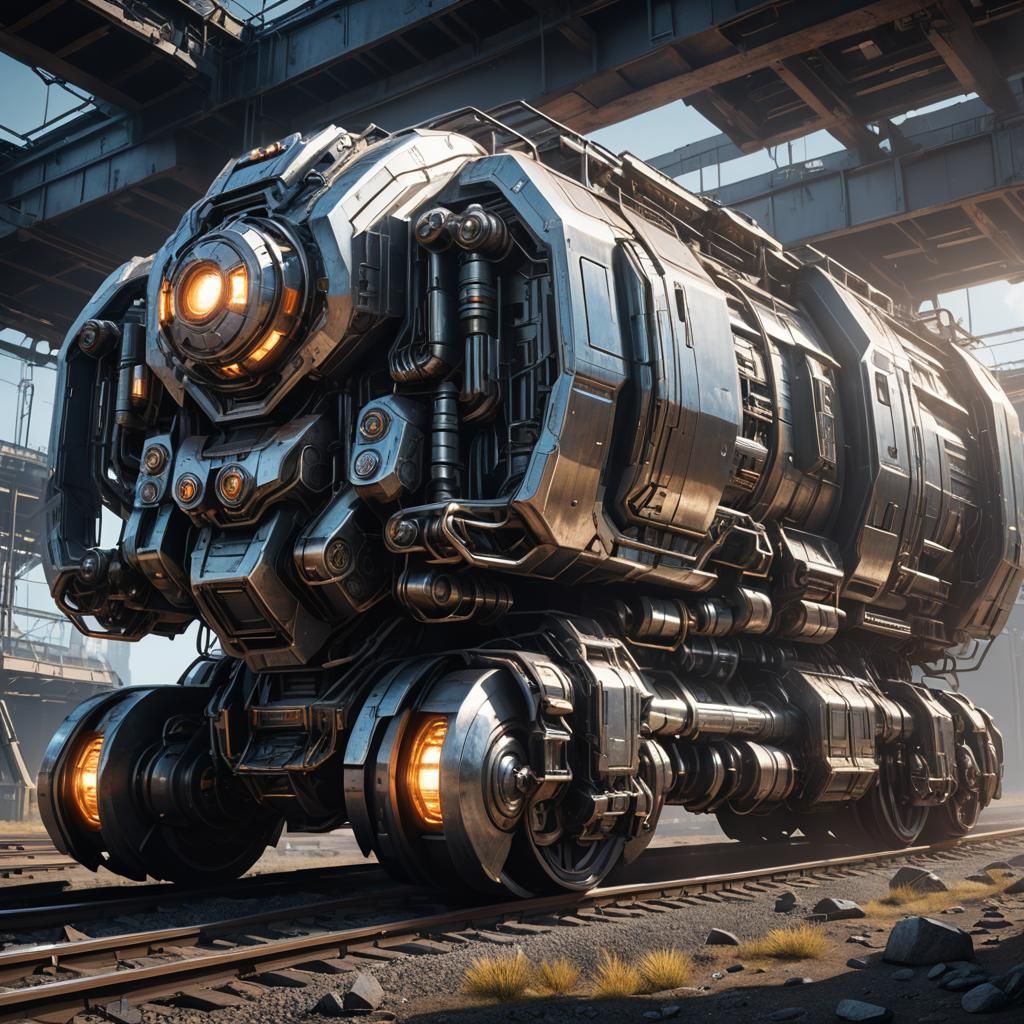Futuristic Cystic Power Generator Train Car: Sci-Fi Concept ...