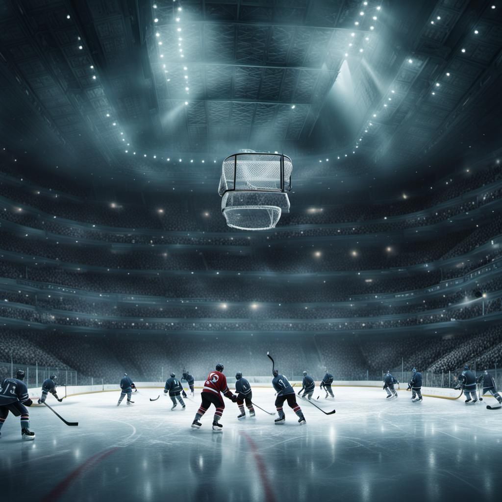 Epic Ice Hockey Game: A Digital Matte Painting
