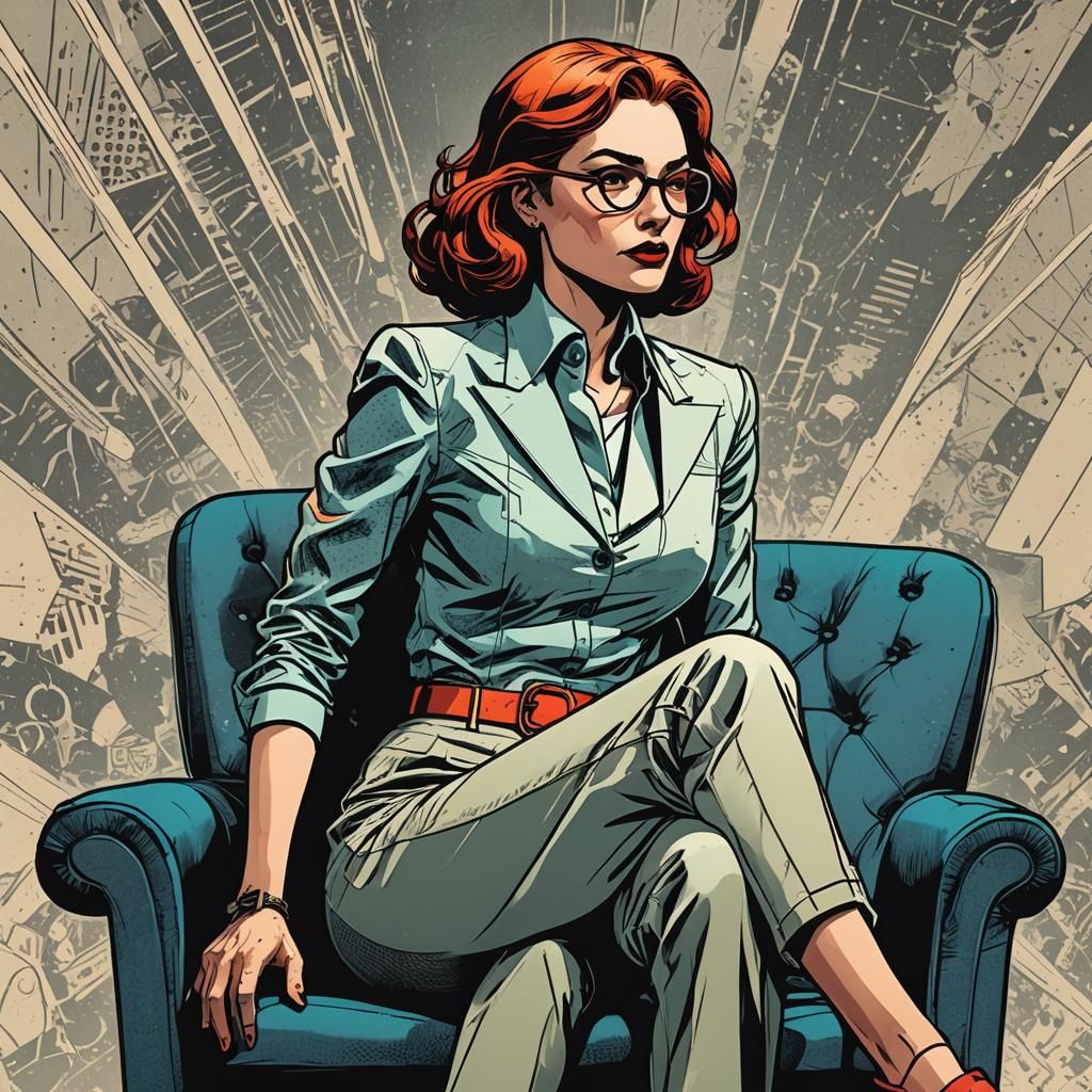 Bold Comic Book Portrait with Pop Art Colors