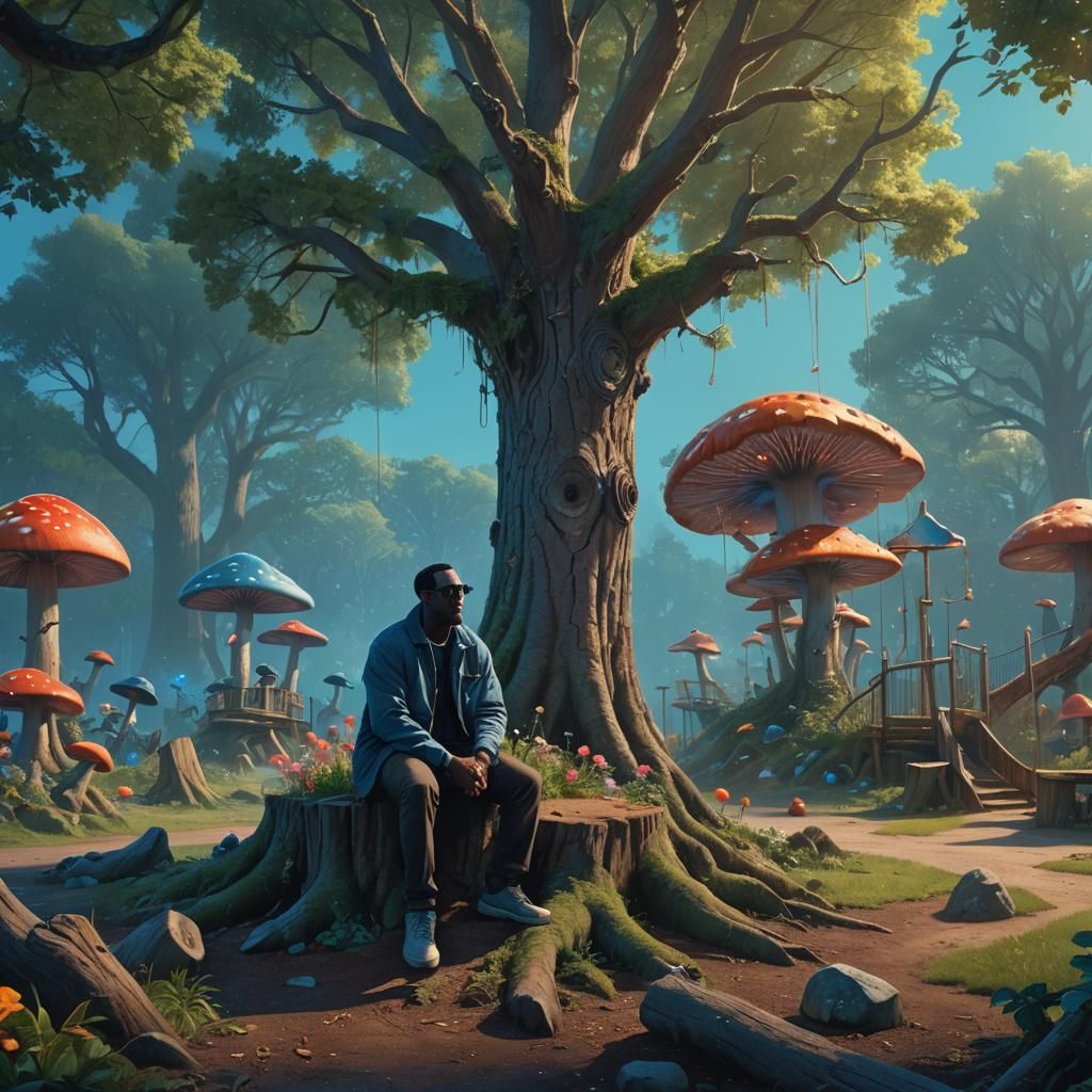 Diddy in a Fantasy Playground, Digital Painting