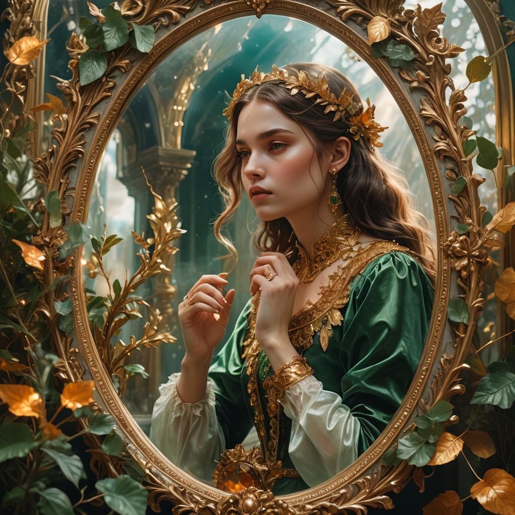 Mystical Mirror Reflects Thoughts in Magical Realism