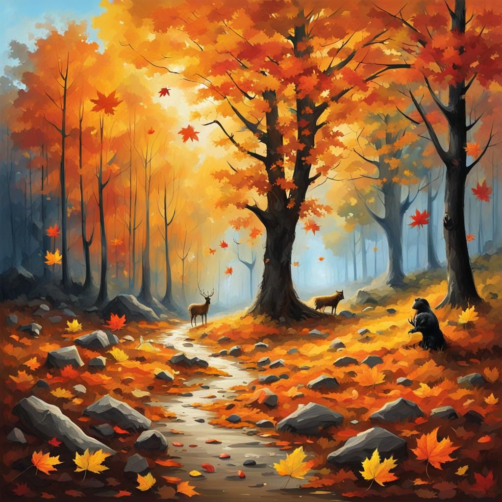 Striking Autumn Landscape with Vibrant Colors