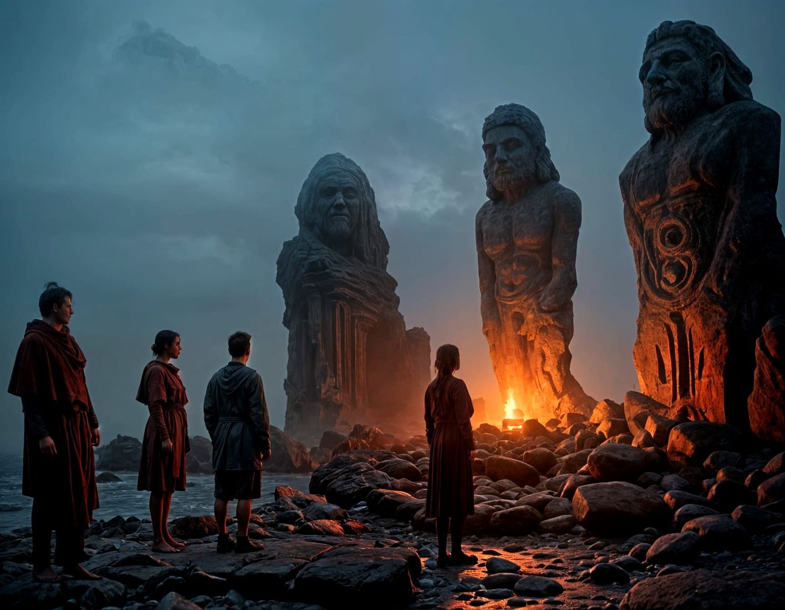 Mystical Island Shore Reveal with Glowing Idol