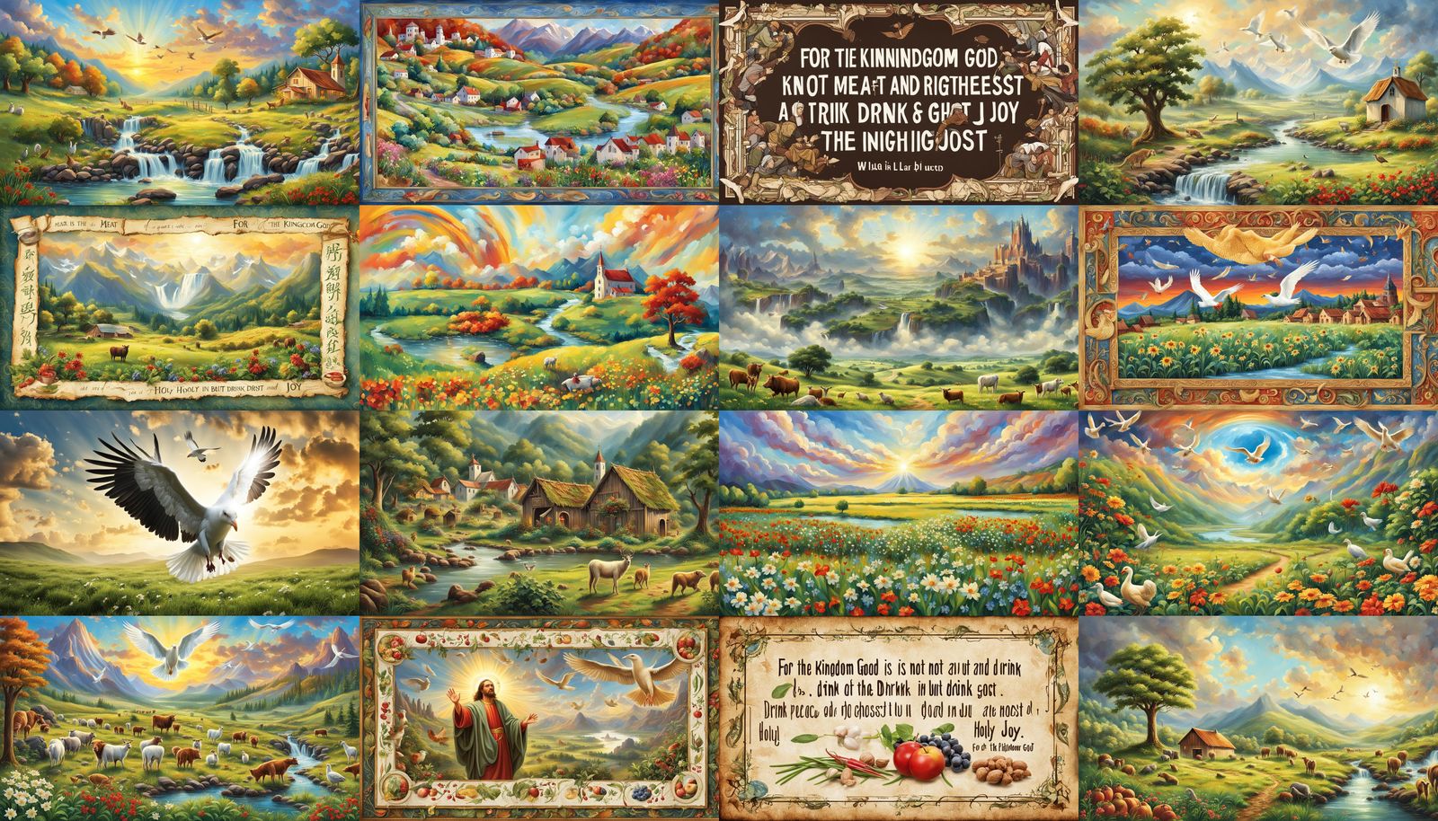 ‭Romans 14:17 KJV‬
[17] for the kingdom of God is not meat and drink; but righteousness, and peace, and joy in the Holy ...