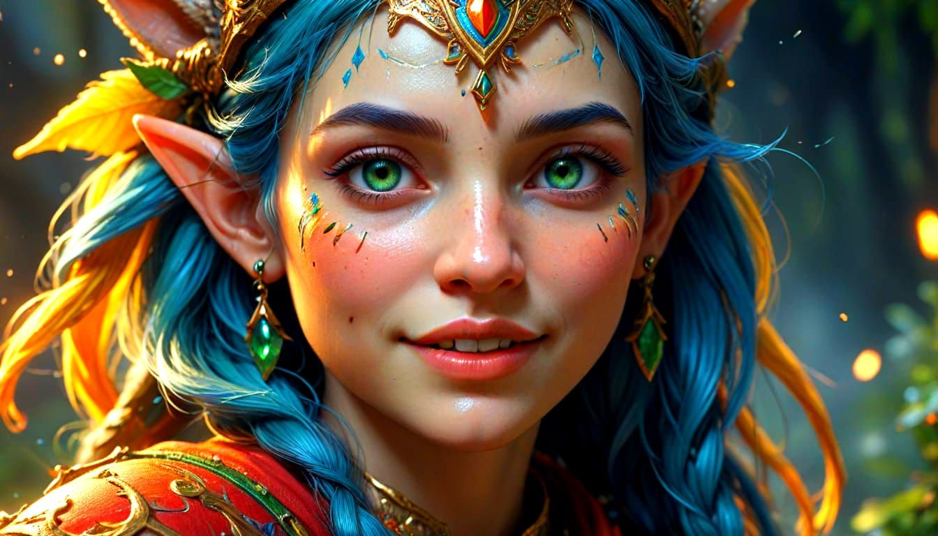 Enchanting Elf with Dreamlike Aura in Unreal Engine Style