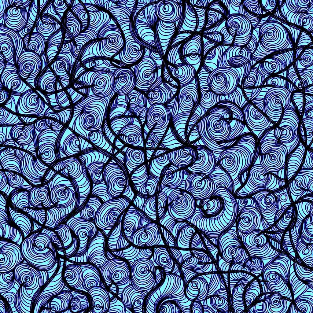 Intricate Black Ink Patterns in Escher-Inspired Art