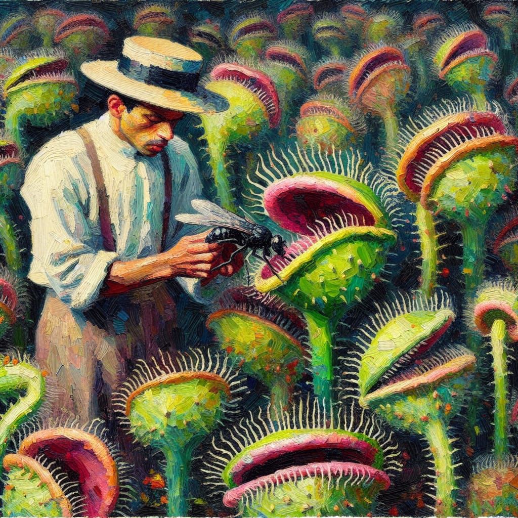 Feeding time for Venus Flytraps