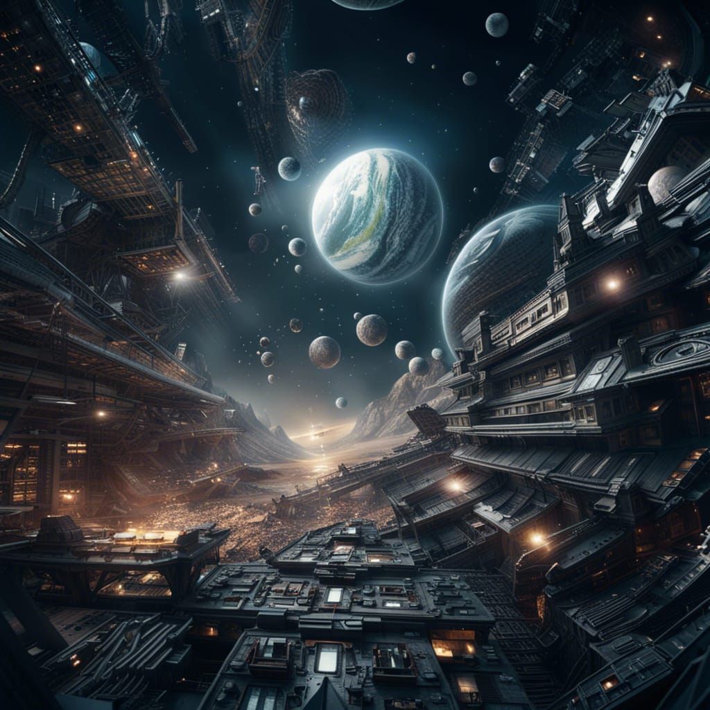 Epic Outer Space Digital Matte Painting