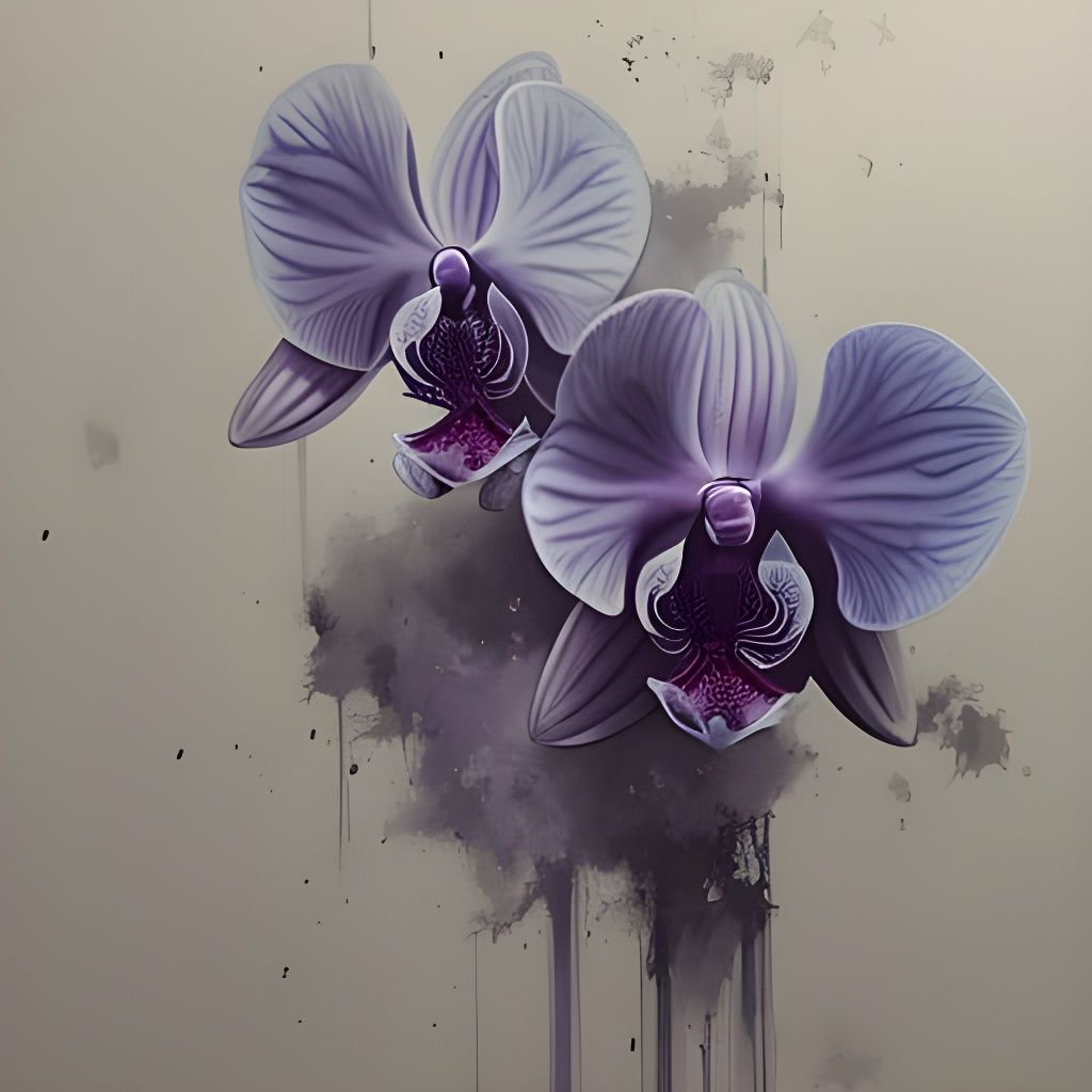 Orchid Masterpiece Speedpainting in Impasto Style