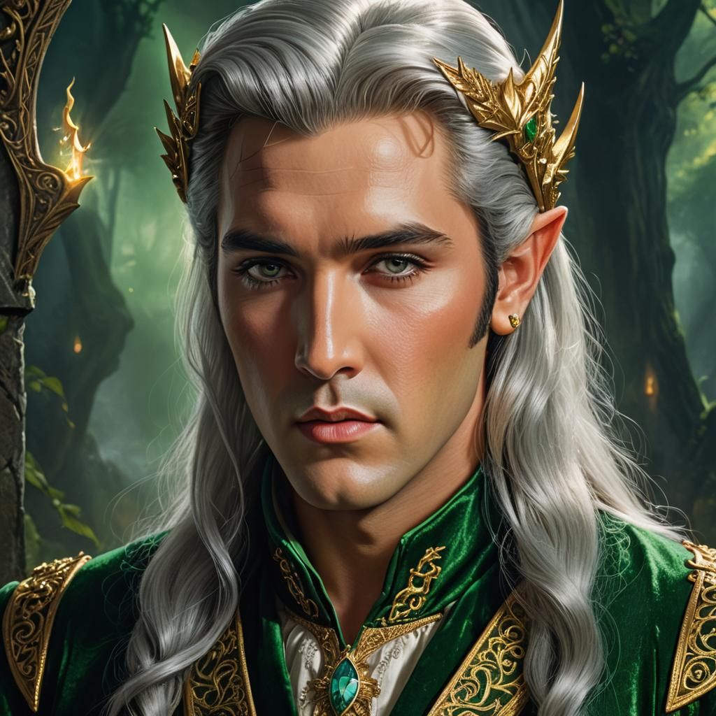 Elvis Presley as Elven Prince: Fantasy Portrait