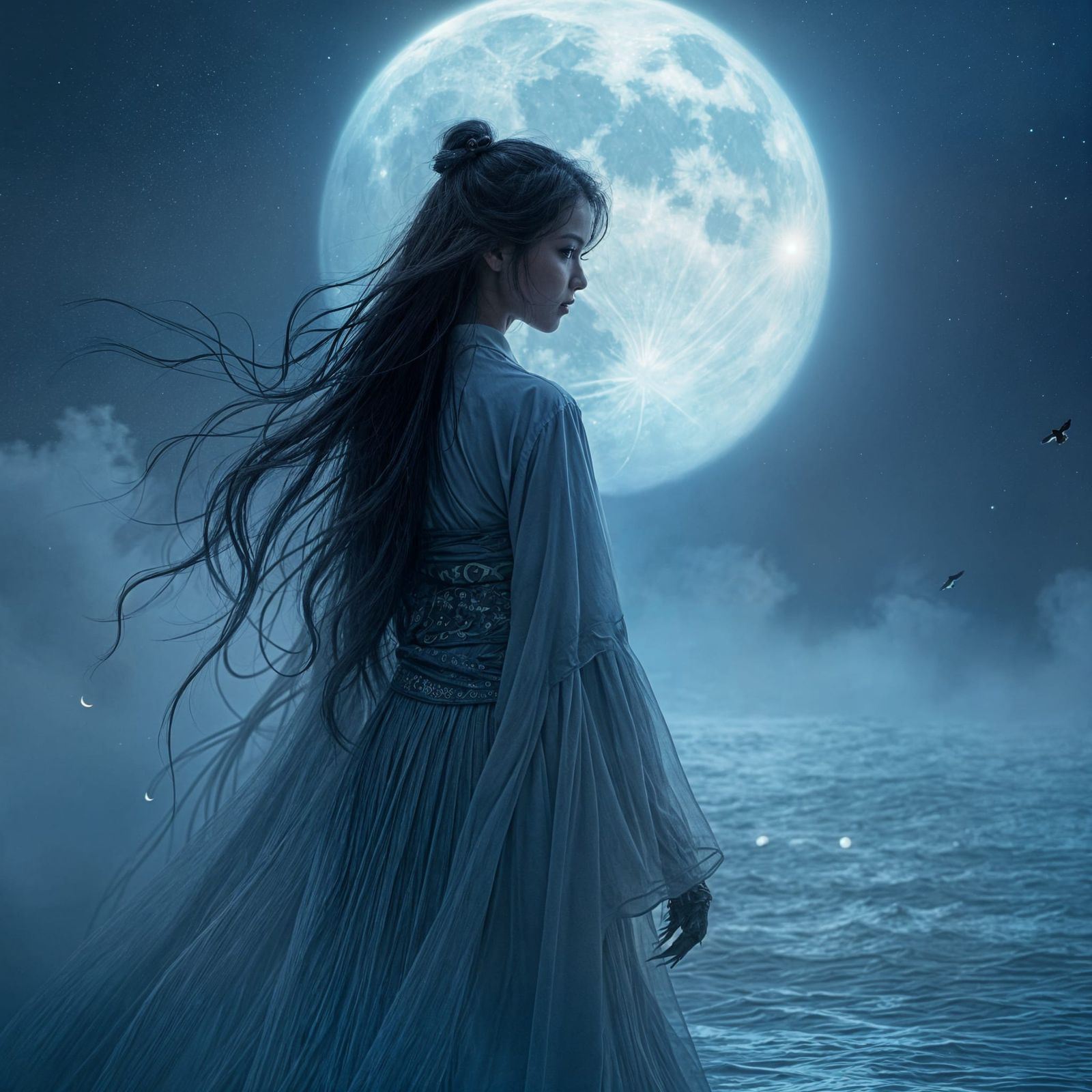 Mystical Lunar Guardian in the Blanketed Mist Village