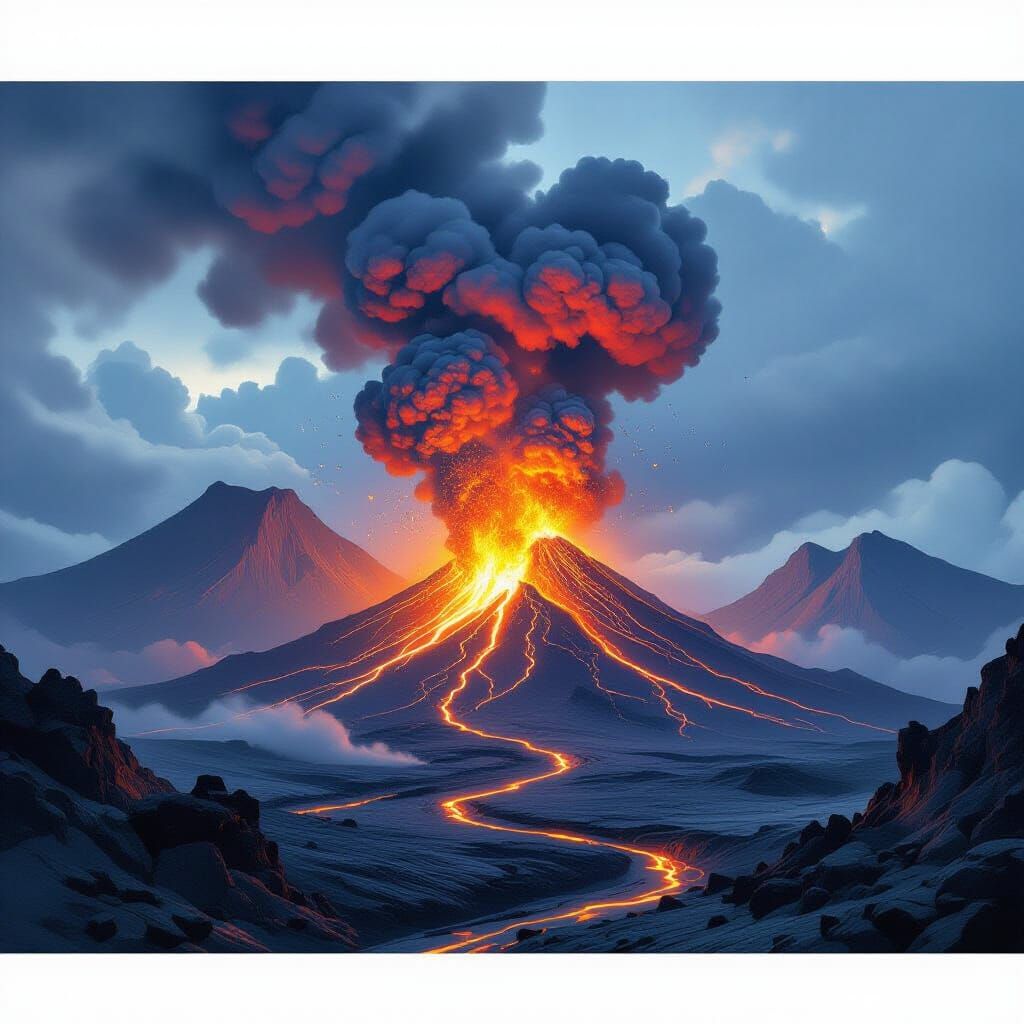Evolving Volcanic Eruption