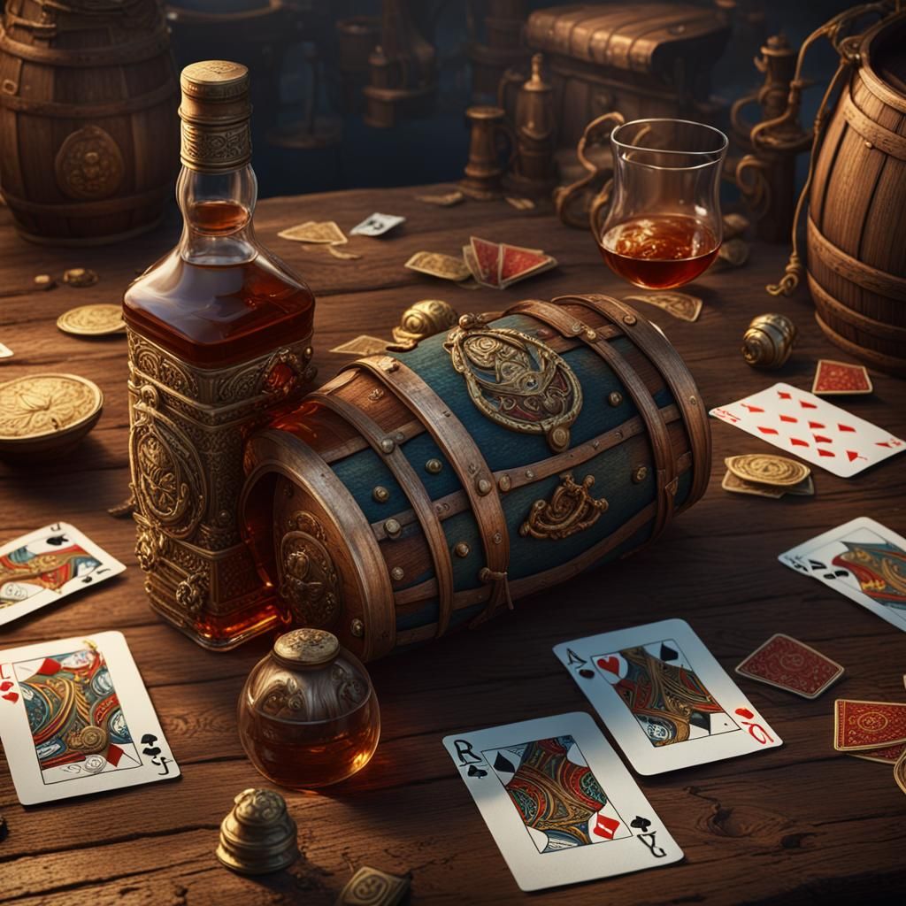 Sailor's Solitude: A Fantastical Scene in Deep Color