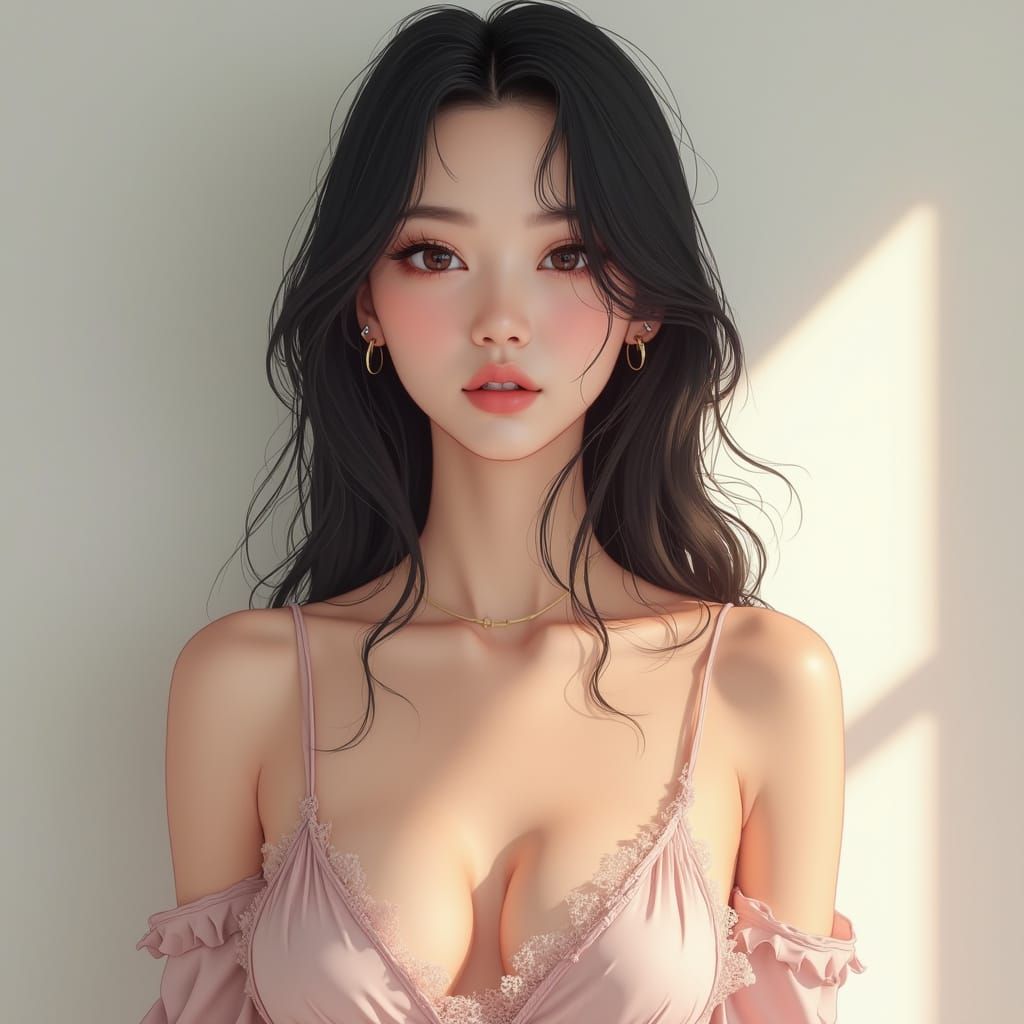 Stunning Korean Beauty in Soft Pastel Hues