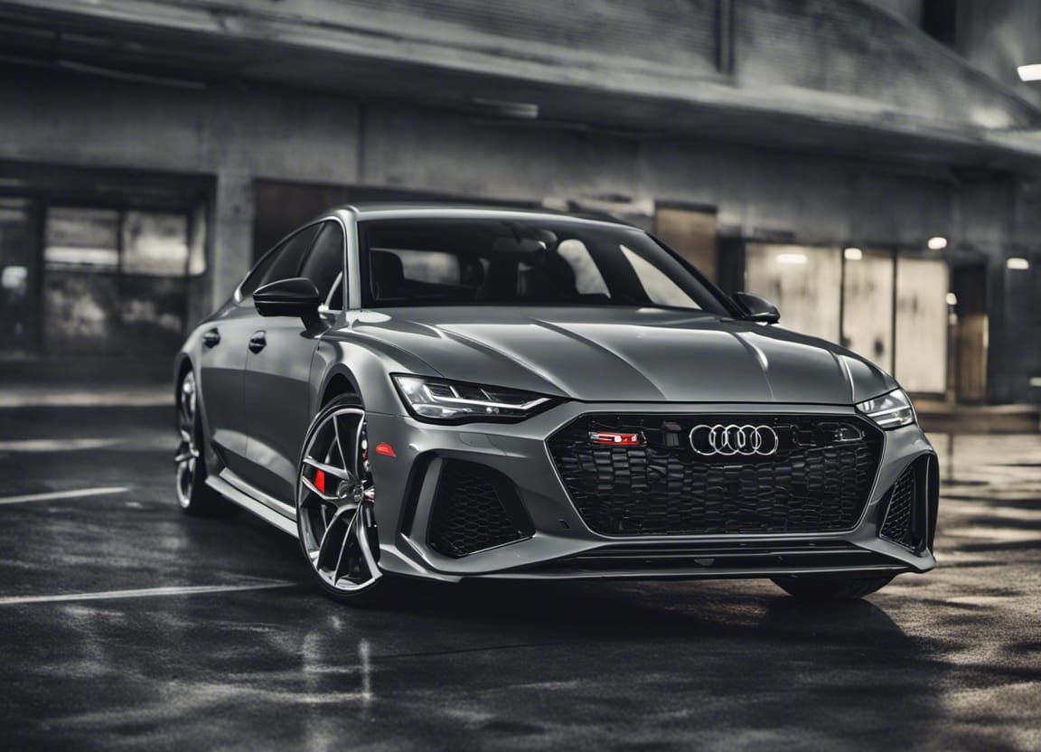 Gray Audi RS7 Sportsback in Gloomy Digital Art