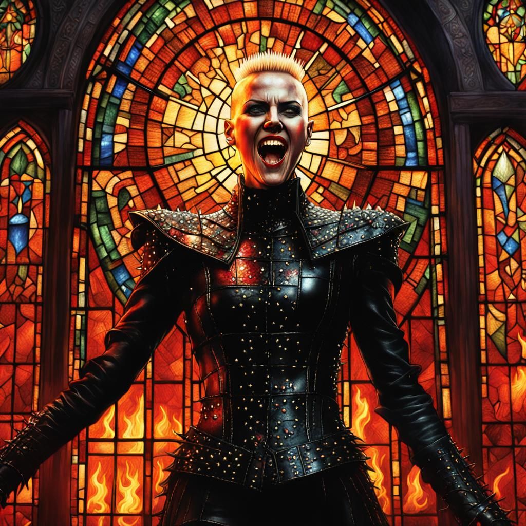Hyperdetailed Female Pinhead in Hellraiser Scene