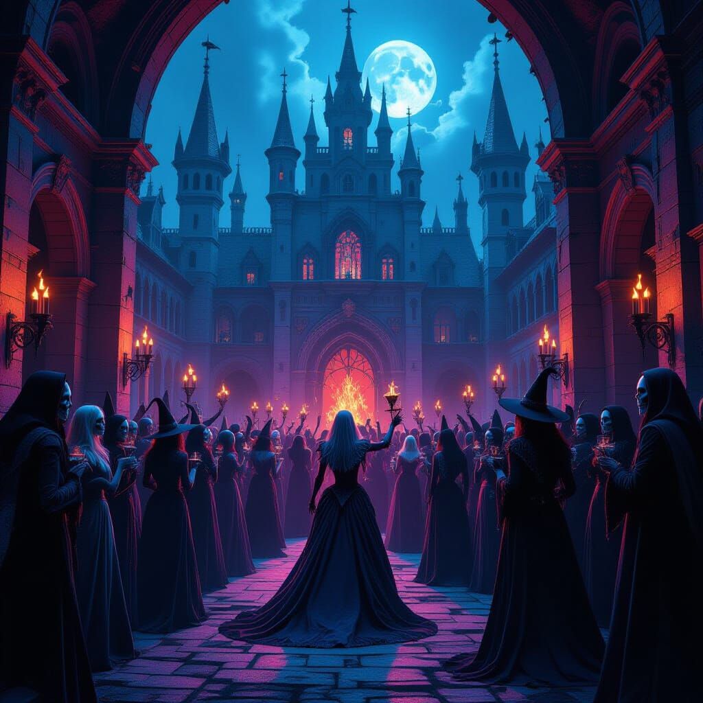 Undead and Witches Celebrate New Year's Eve in Castle