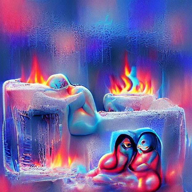 Abstract Depiction of Hot and Cold