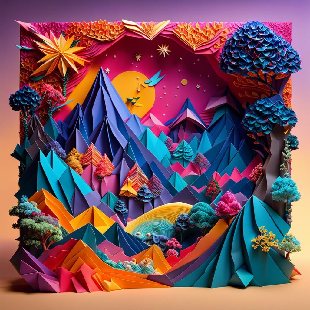 Origami Universe: A Papercraft Fantasy Landscape