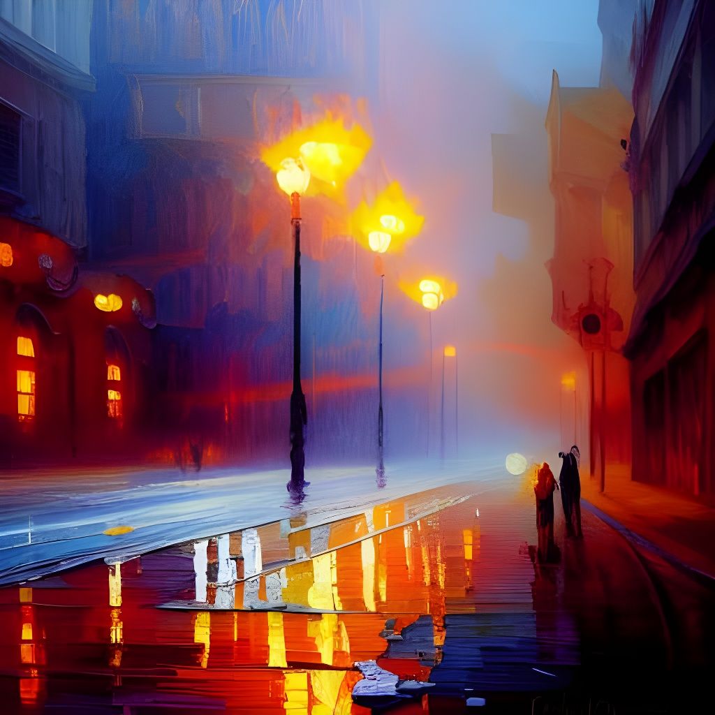 Expressionist Oil Painting in Neo-Impressionism Style