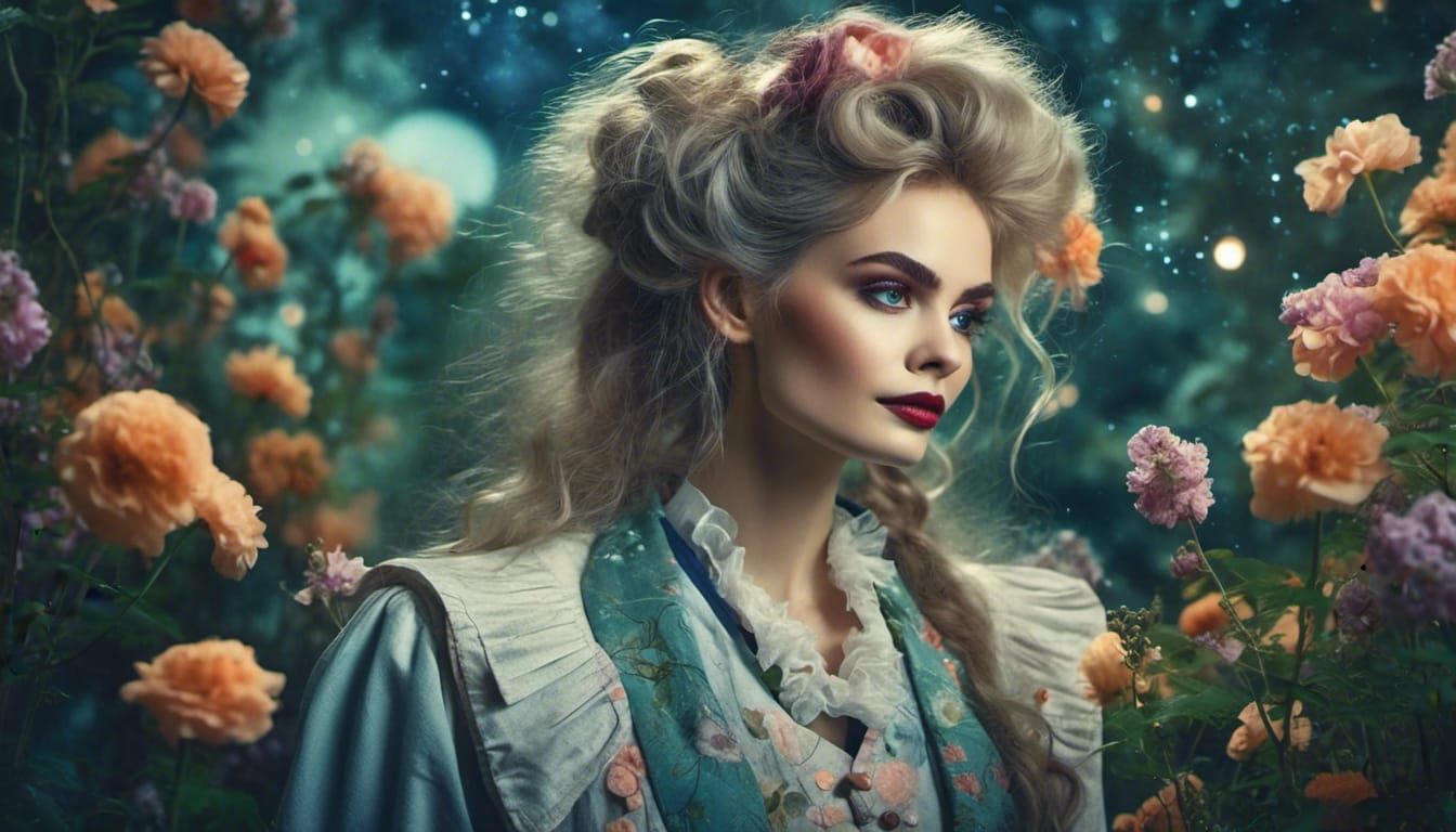 Whimsical Fantasy Portrait of a Luminous Doctor in a Moonlit...