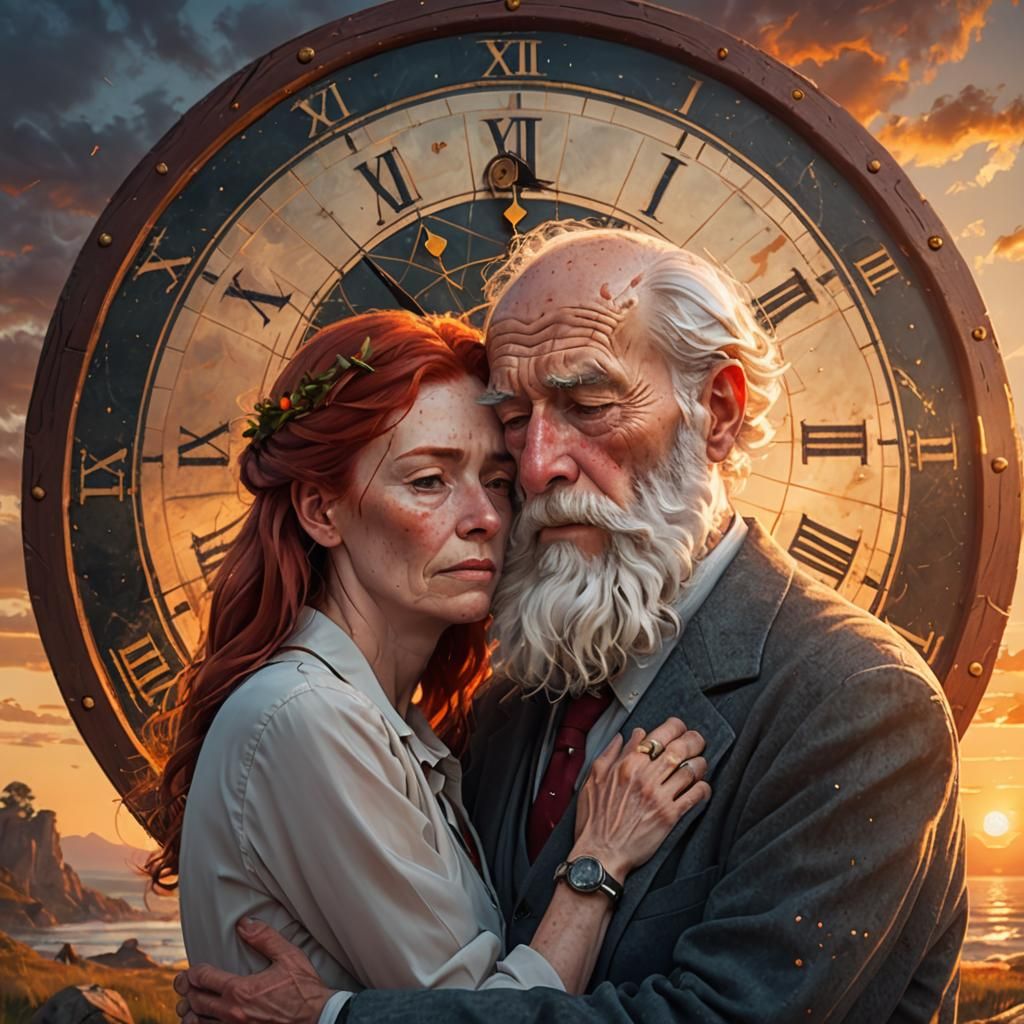 Psychotherapist Comforts Woman Before Sunset Vortex