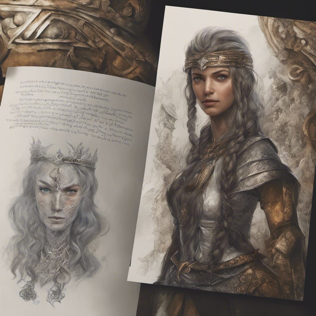 Hyper-Realistic Illustration of a Woman with Neon God Rays