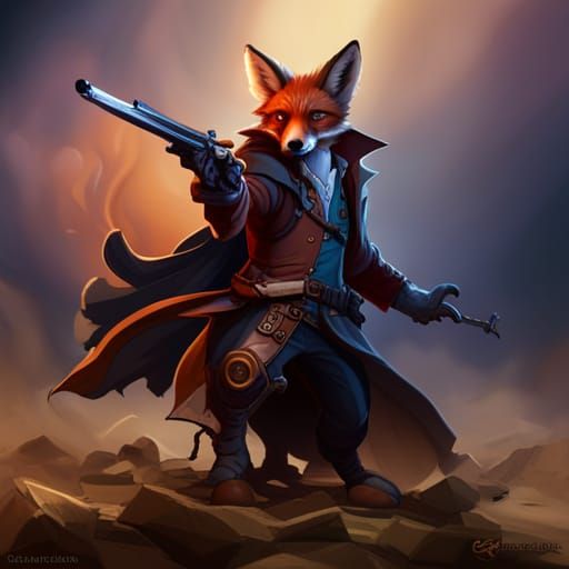 Fox Gunslinger Anthropomorph: Dark Fantasy Battle in Unreal ...