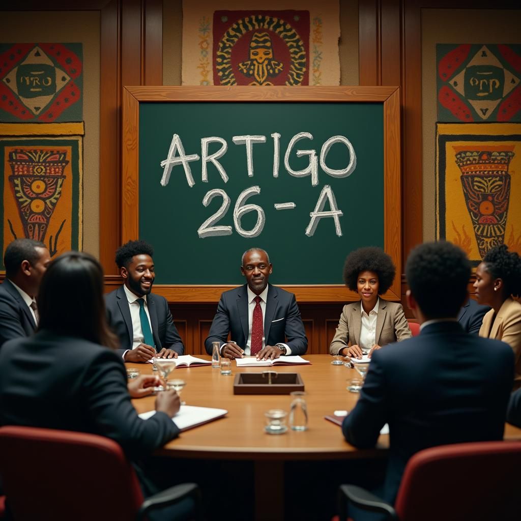 Diverse Professionals in Tech-Noir Boardroom