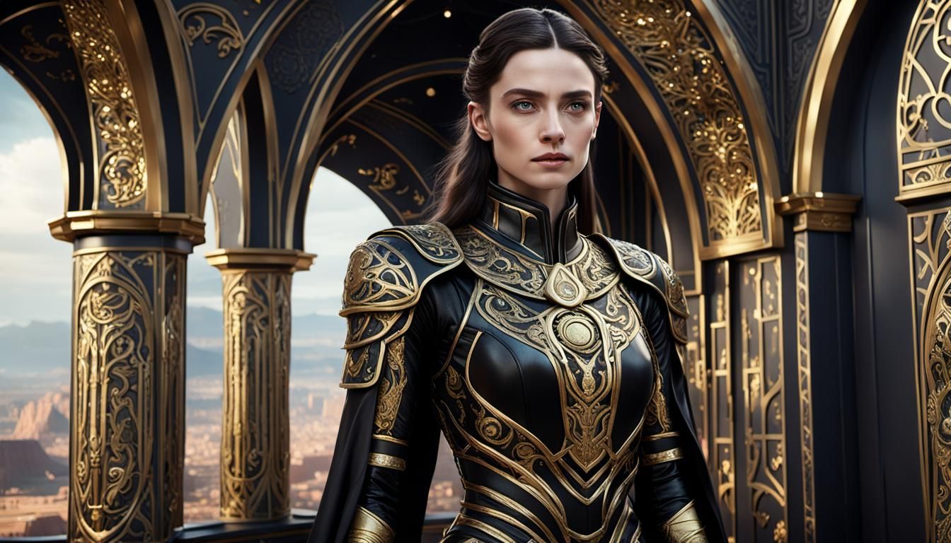 Sci-Fi Armor with Art Nouveau Elegance