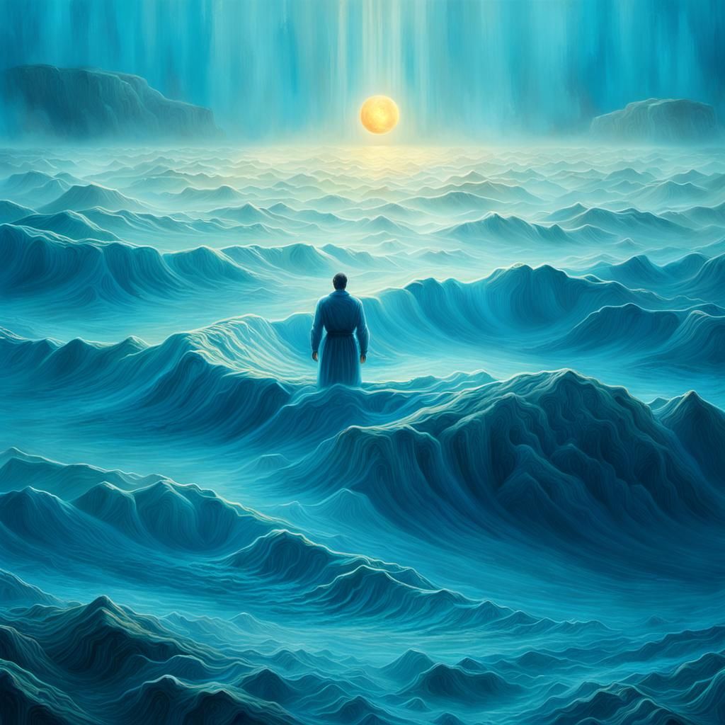 Creation Scene: Golden Light and Earthly Man