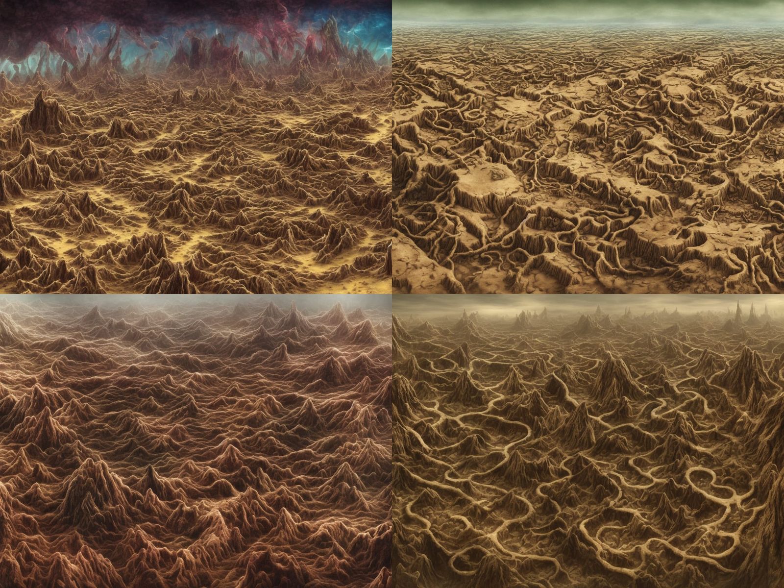 Surreal Realms: A Science Fantasy Nightmare Landscape