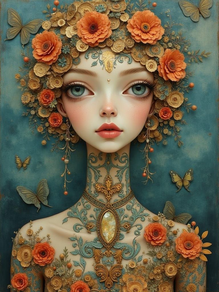 Mysterious Figure Lost in Dreamlike Landscape