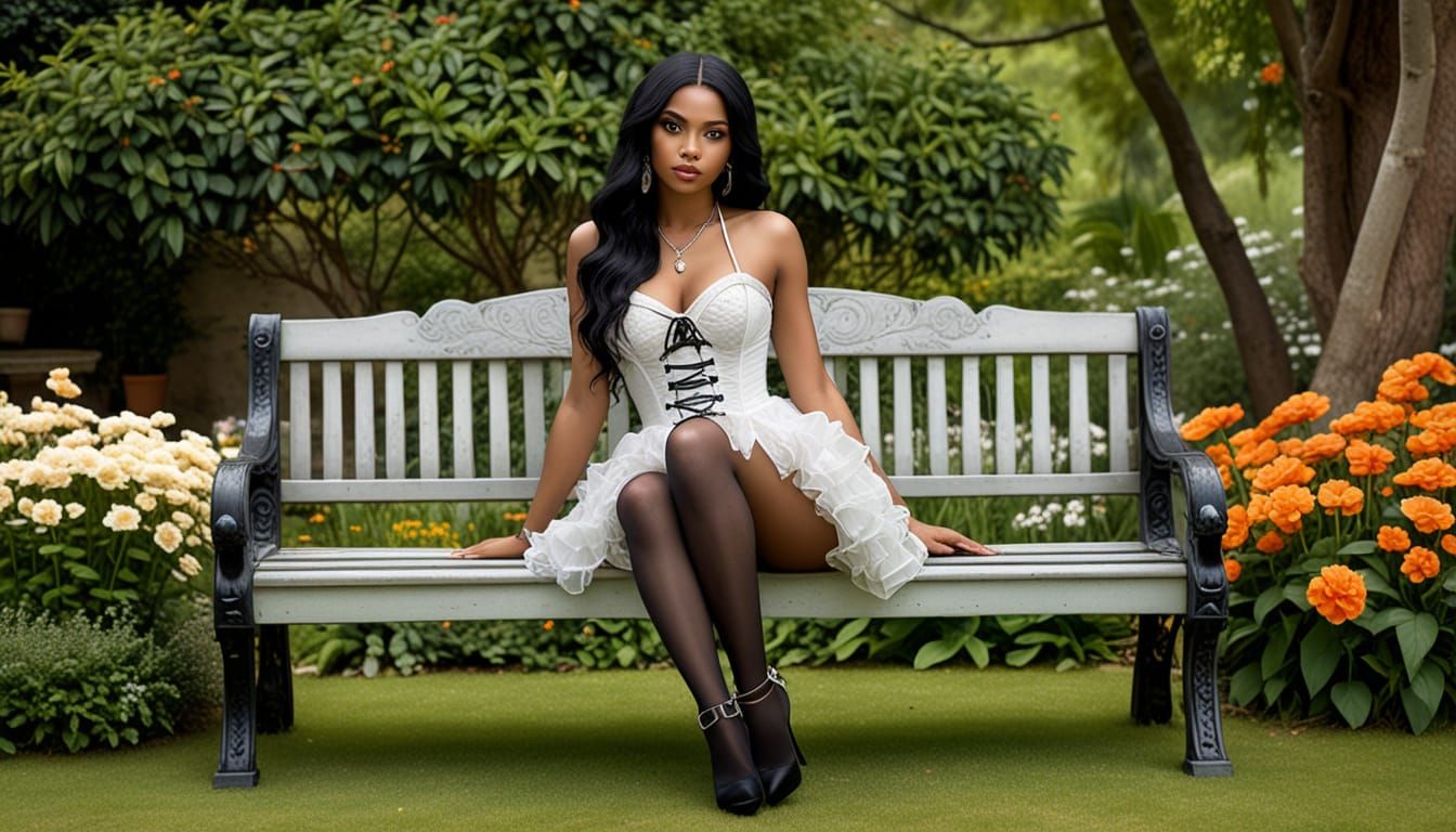 Hyperrealistic Portrait of Dominican Woman in Gothic Wedding...