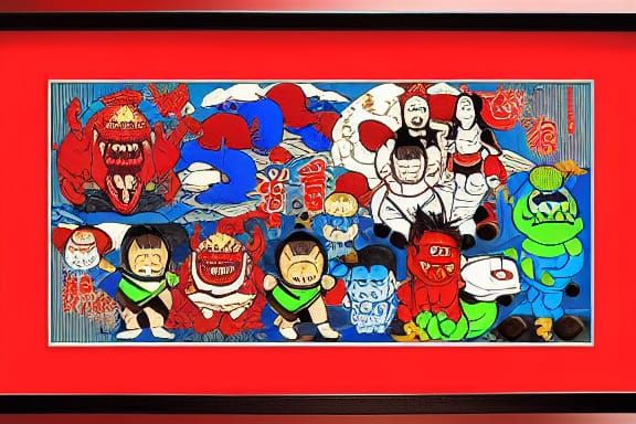 Chaotic Fusion: Woodblock, Hyperrealism, and Comic Book Art