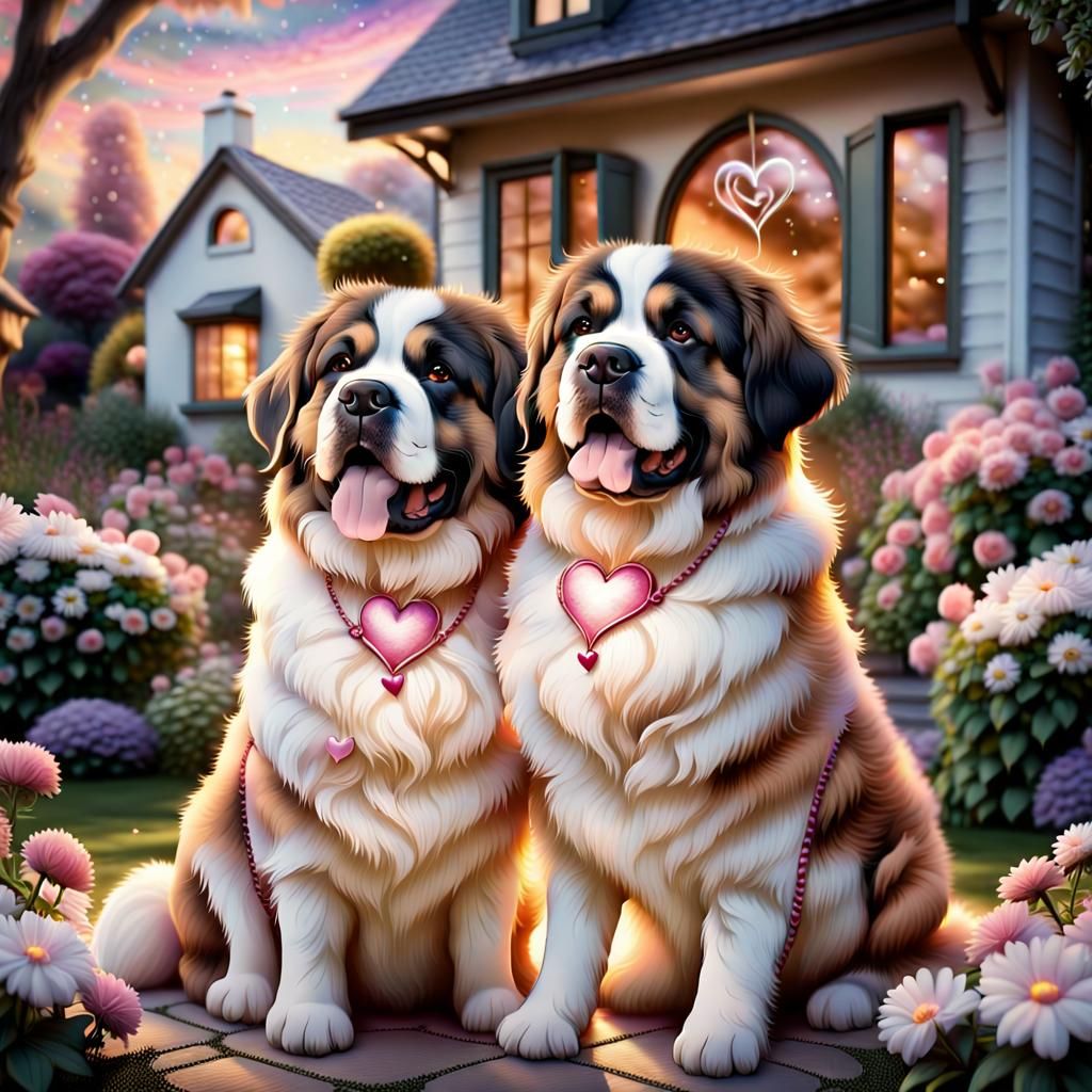 Saint Bernard dogs
