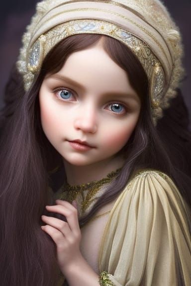 Cute Elf Portrait in Fantasy Art Style