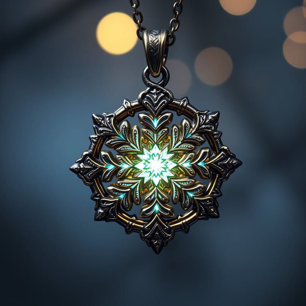 Special Cursed Sparkling Snowflake Amulet