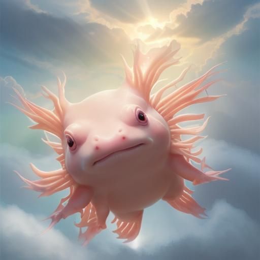 Axolotl in Divine Sunshine