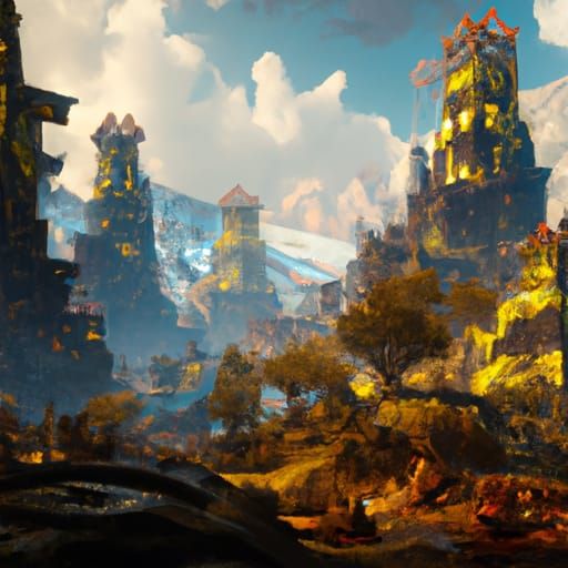 Fantastical Matte Painting in Deep Color