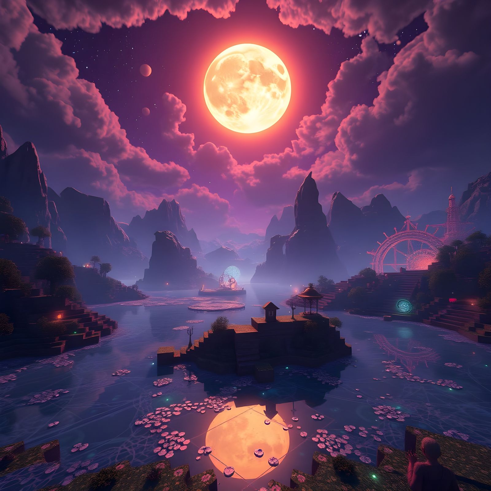 Minecraft nature scene