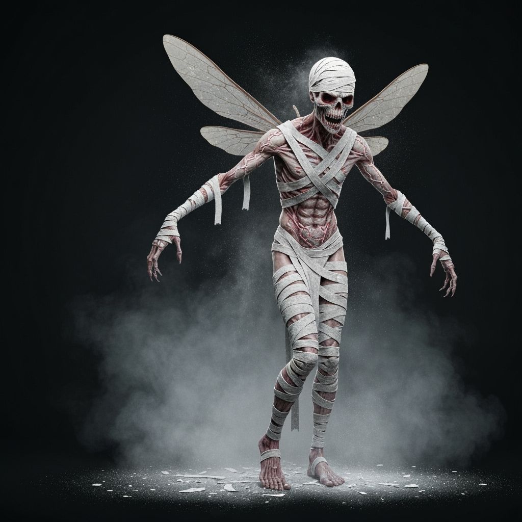 Horrifying Bandaged Monster in Eldritch Mist