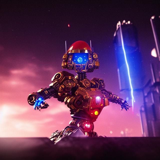 Cyborg Defenders at Antares Outpost: Sci-Fi Battle