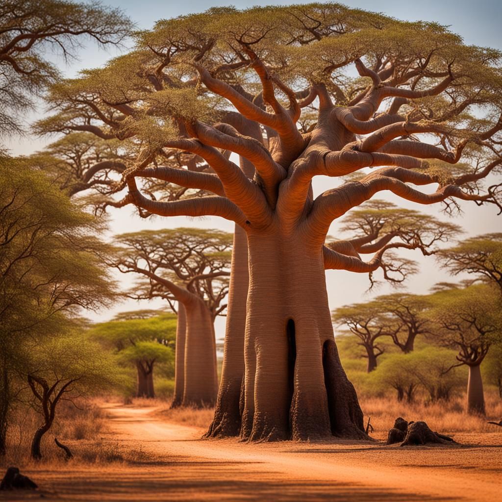 Baobab Forest in Natural Light Photography